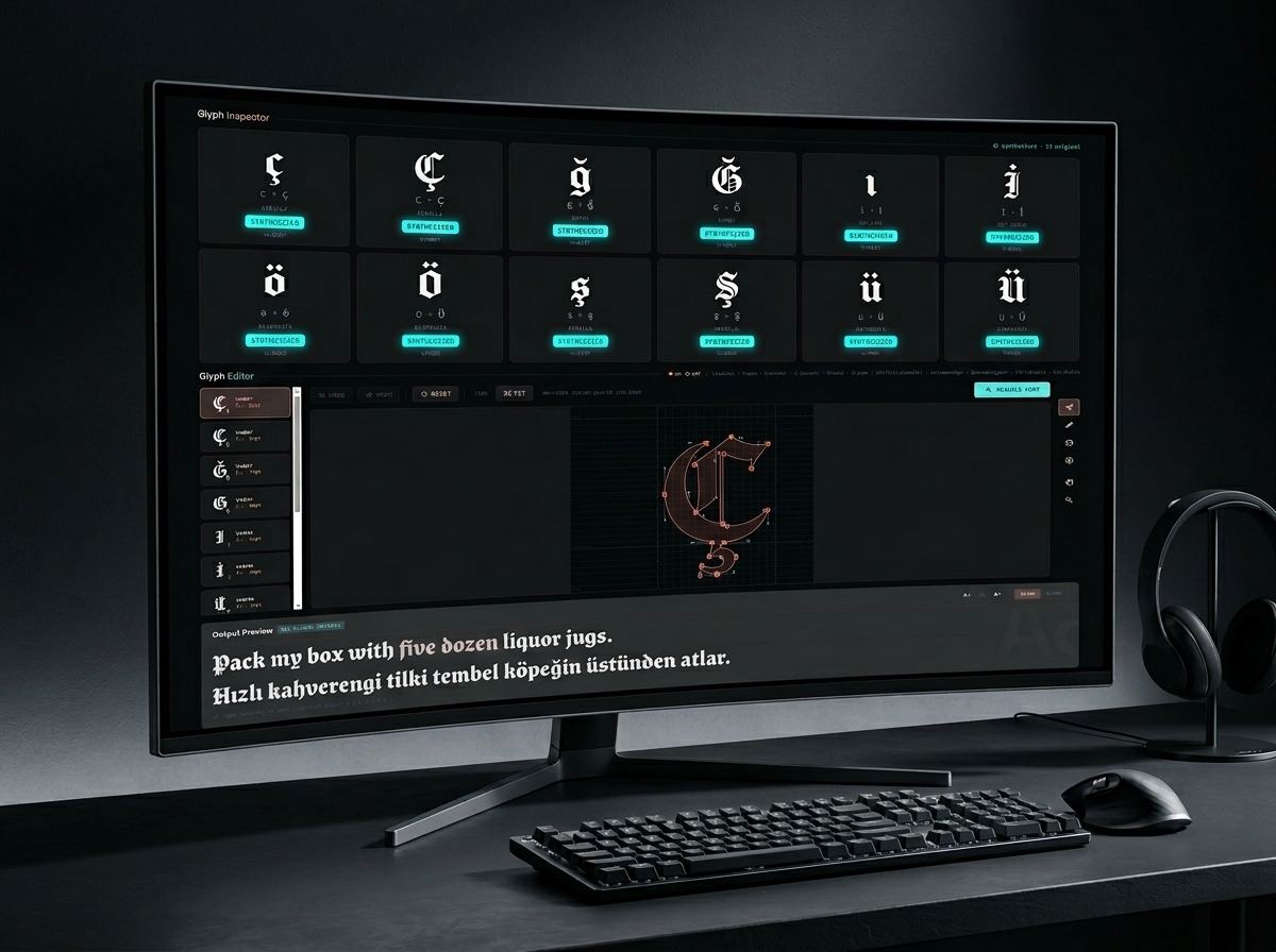 ConvertoFonto on desktop monitor