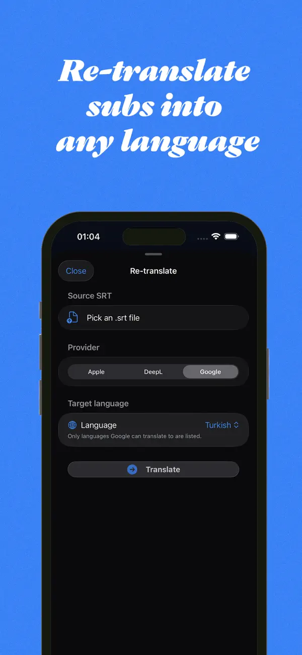 subMatik iOS — place subtitles exactly where you want